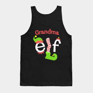 Grandma Elf Matching Family Christmas Tee Tank Top